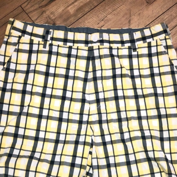 Nautica Yellow Plaid Shorts 36W - Picture 2 of 7